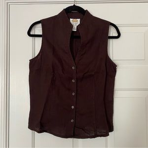 Talbots Linen Sleeveless Top